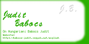 judit babocs business card